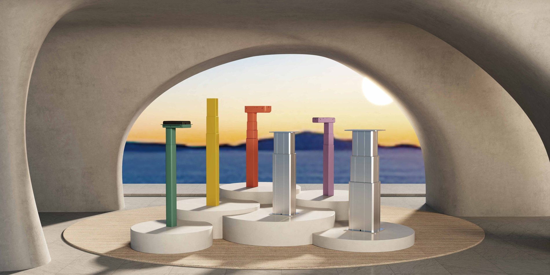 NATE lifting columns in a variety of colors and profiles