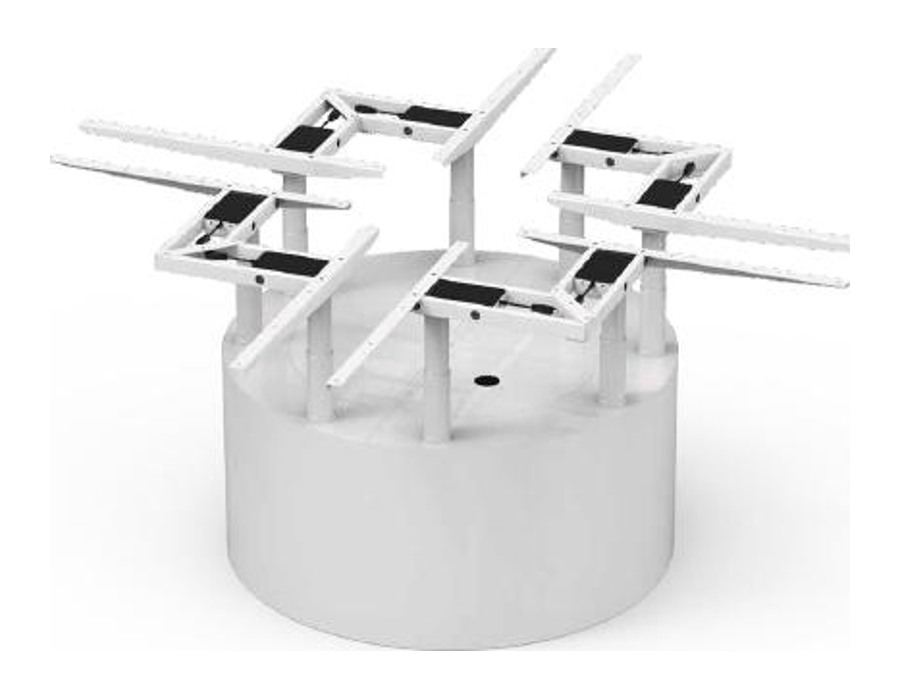 NT33-OB-8DF3 Central-hub height-adjustable workstation