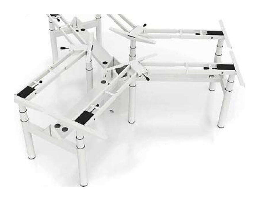 NT33-OB-9DF3 120-degree height-adjustable team workstation
